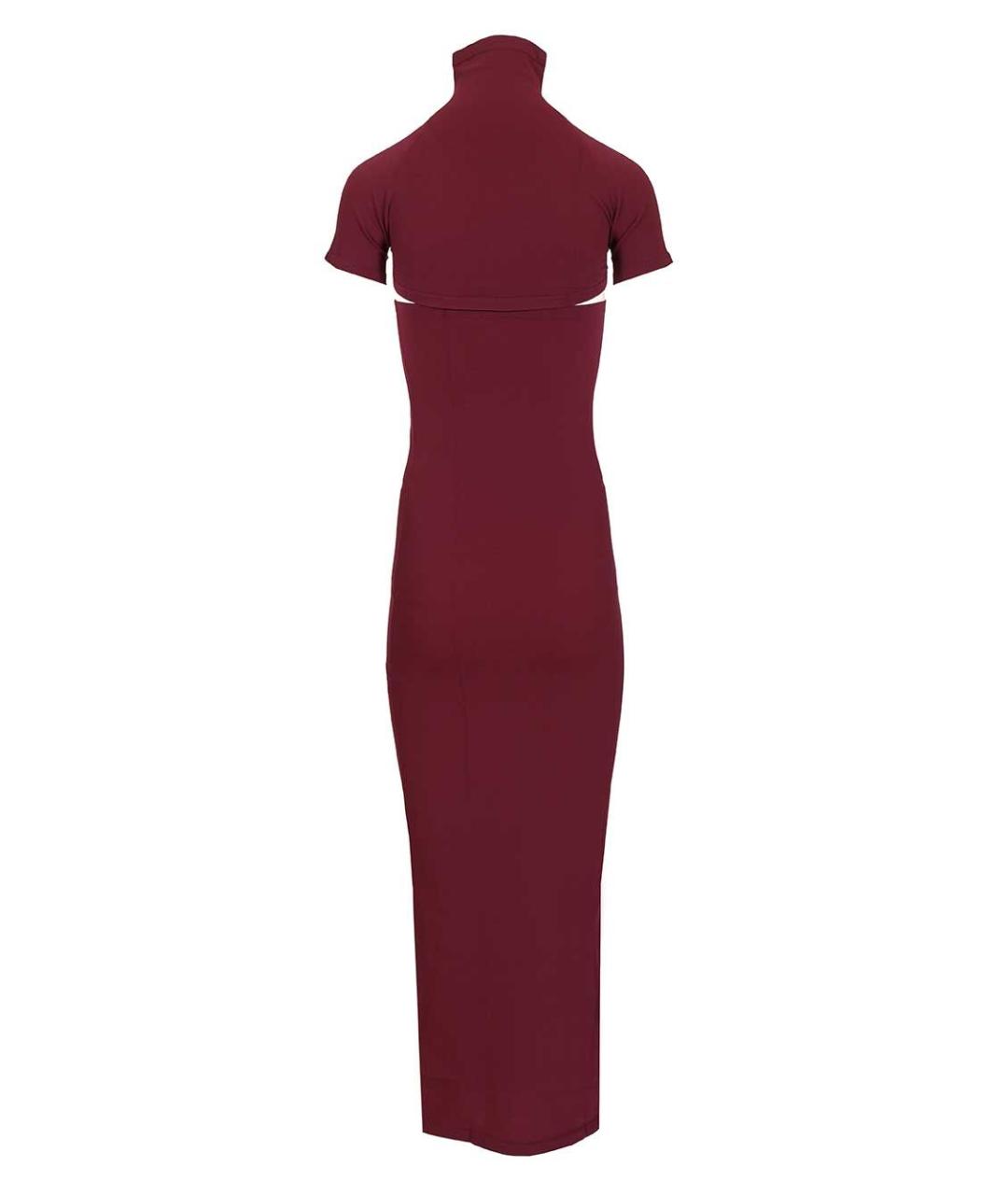 ALAIA Бордовое полиамидовое платье, фото 2