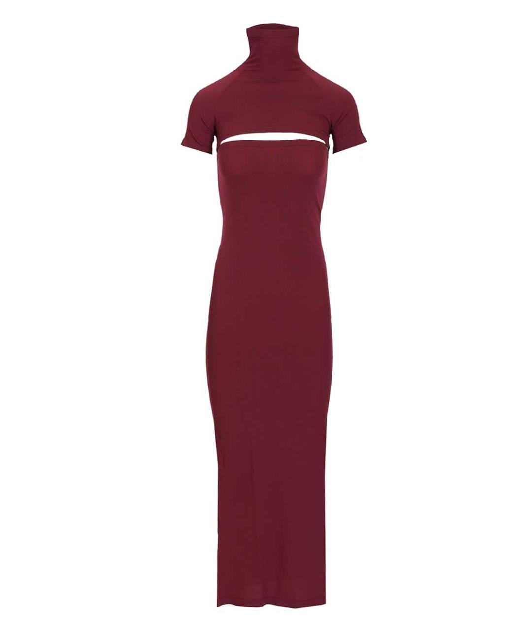 ALAIA Бордовое полиамидовое платье, фото 1