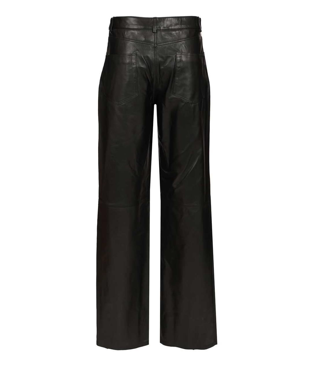ARMA Черные кожаные прямые брюки, фото 2