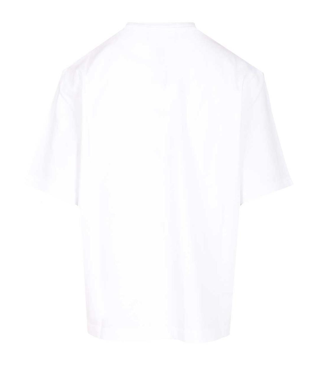 MAISON KITSUNE Белая хлопковая футболка, фото 2