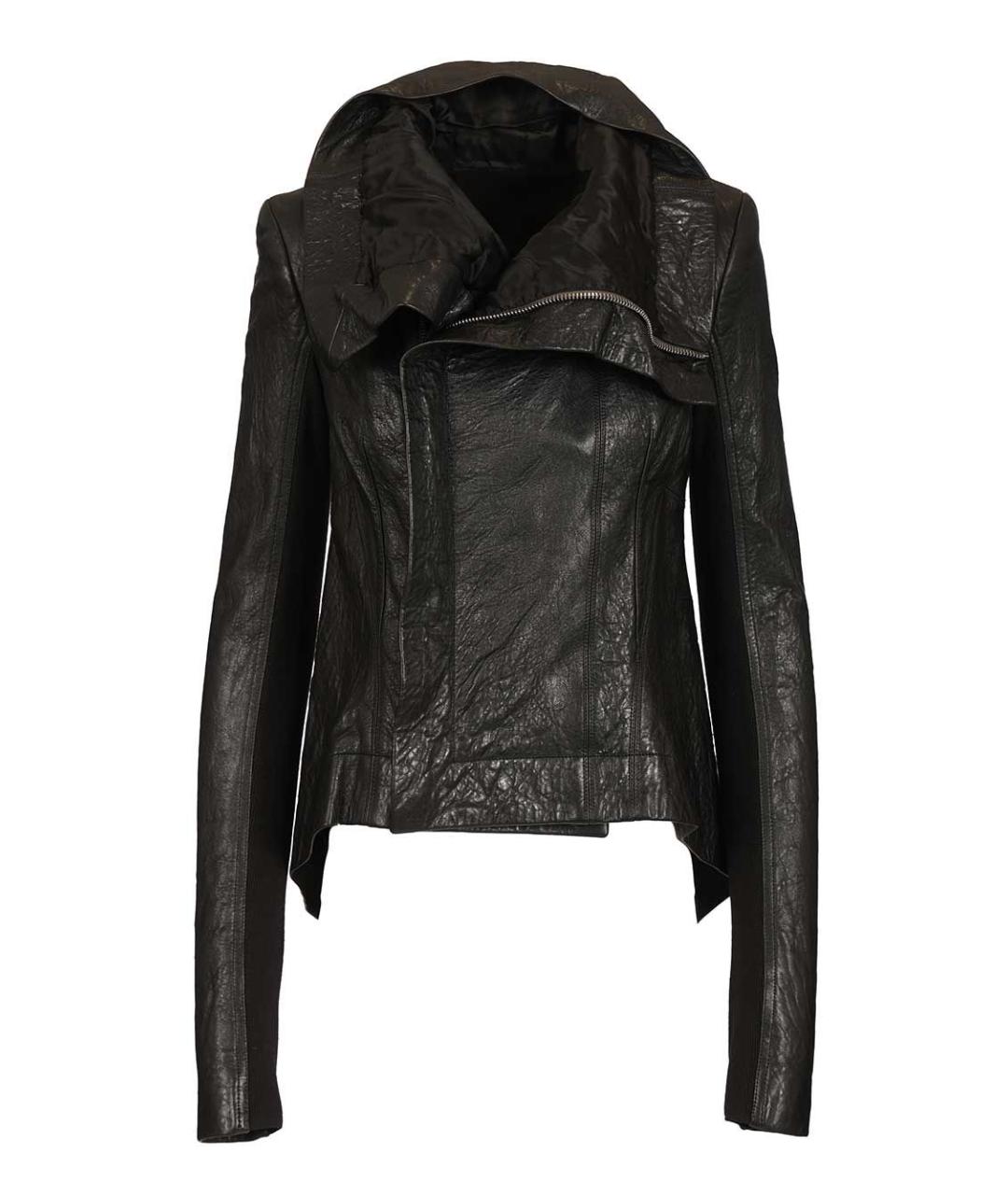 RICK OWENS Черная кожаная куртка, фото 1