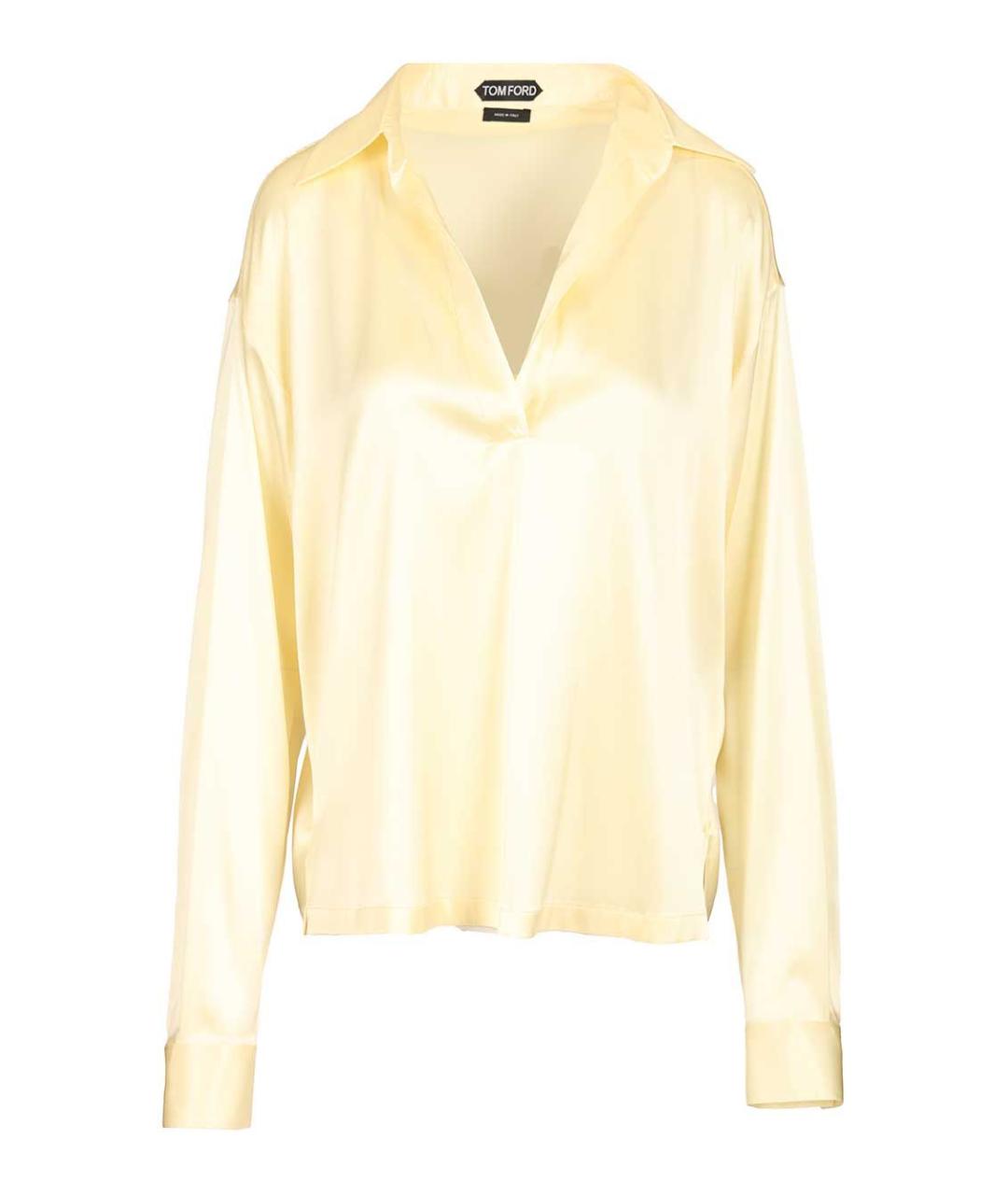 TOM FORD Желтая шелковая рубашка, фото 1