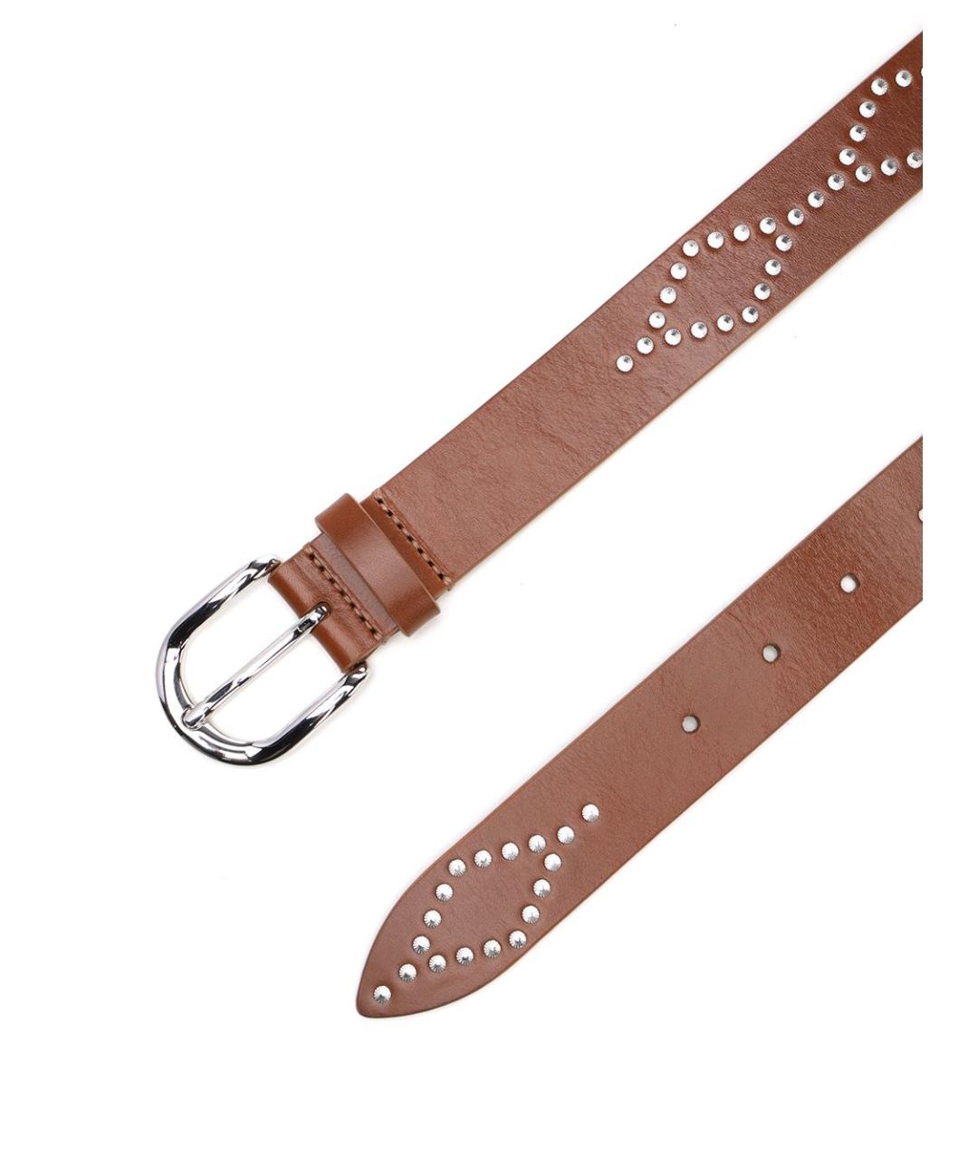 ISABEL MARANT Коричневый кожаный ремень, фото 2