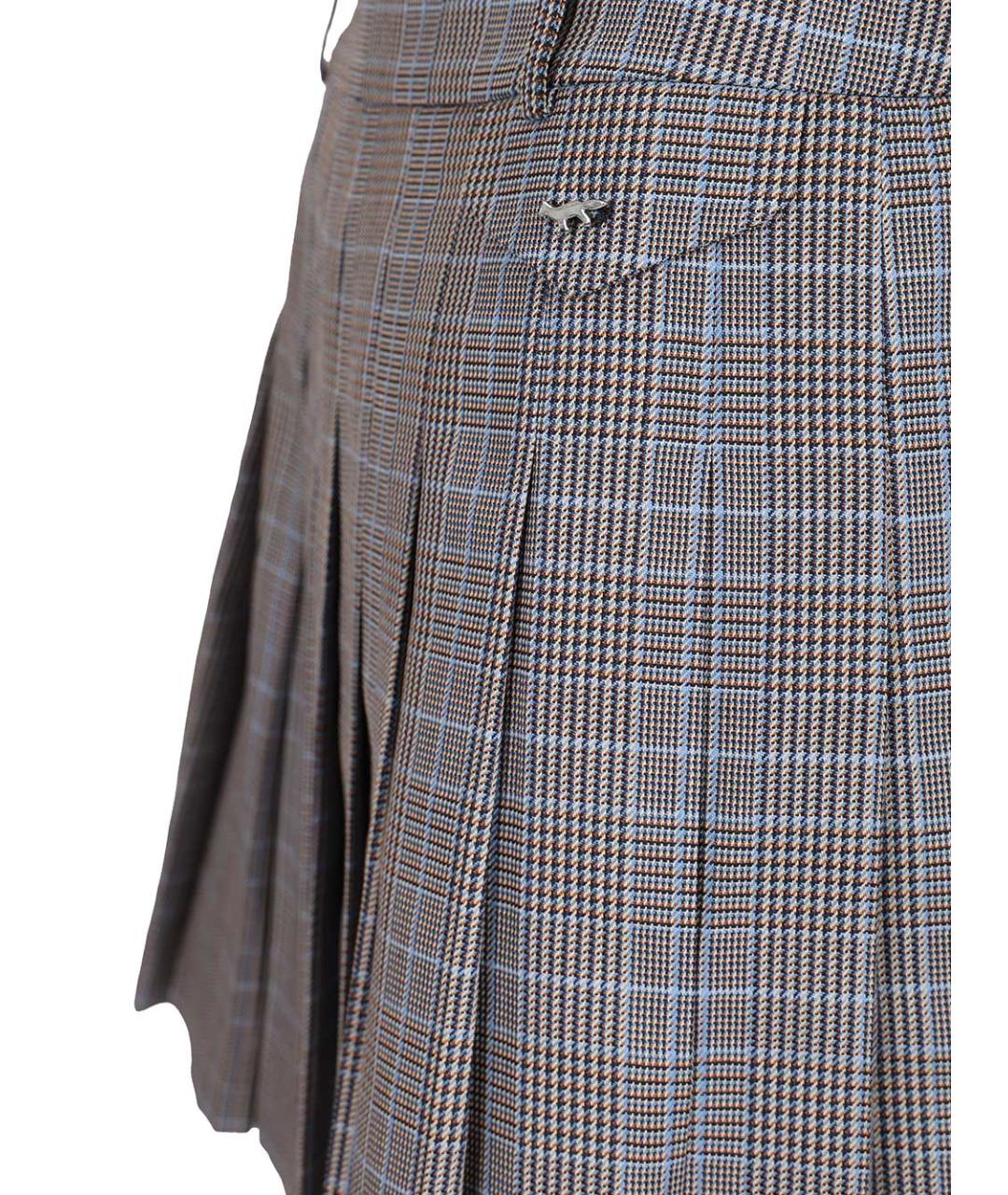 MAISON KITSUNE Серая полиэстеровая юбка миди, фото 4