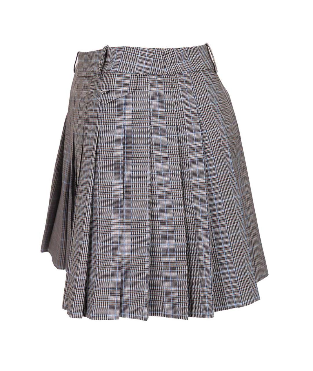 MAISON KITSUNE Серая полиэстеровая юбка миди, фото 3