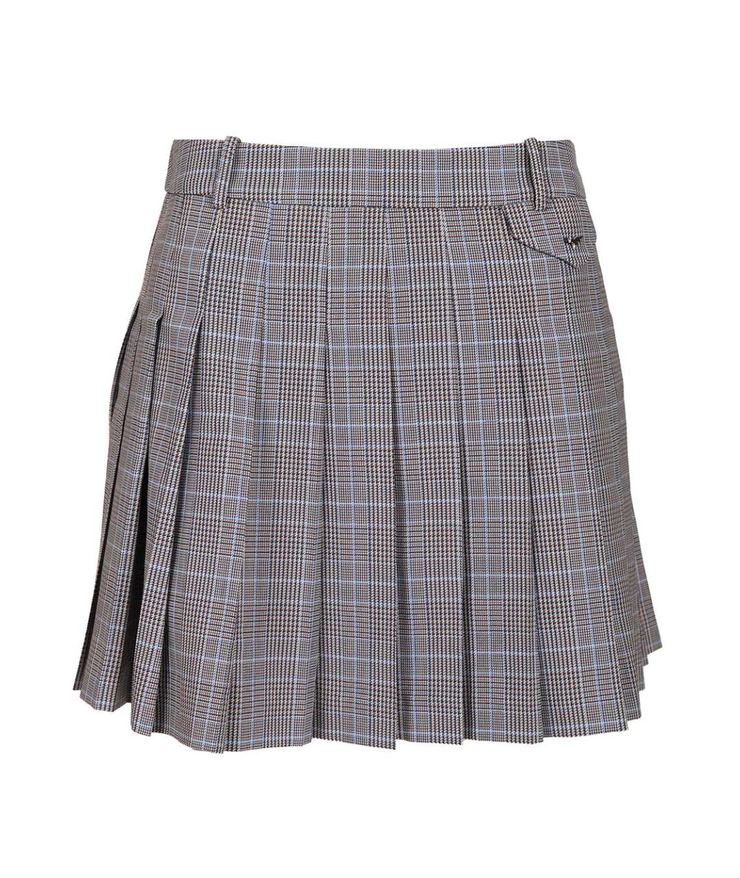 MAISON KITSUNE Серая полиэстеровая юбка миди, фото 1