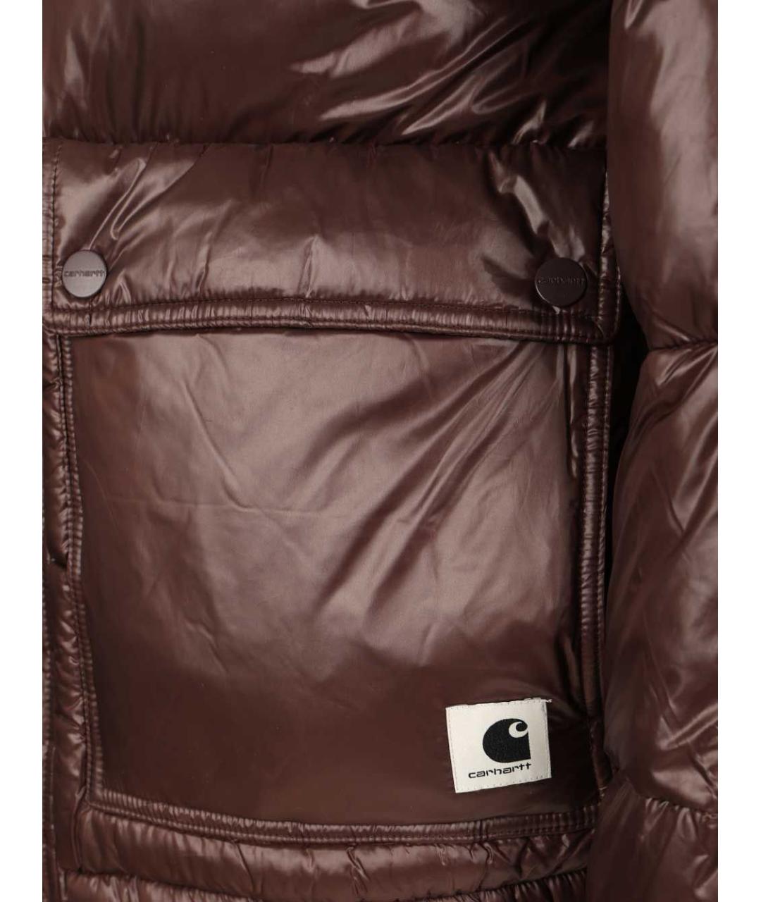 CARHARTT WIP Коричневая полиэстеровая куртка, фото 4