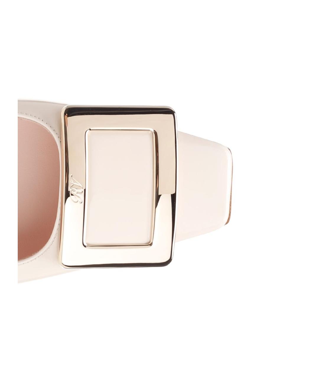 ROGER VIVIER Белые кожаные балетки, фото 4