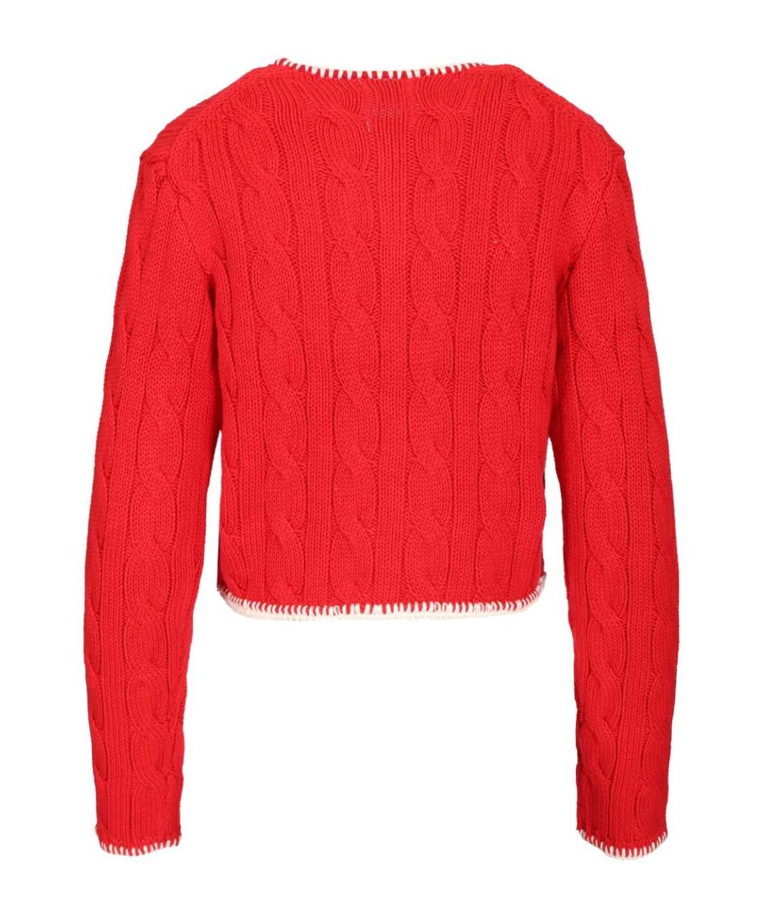 POLO RALPH LAUREN Красный хлопковый кардиган, фото 2