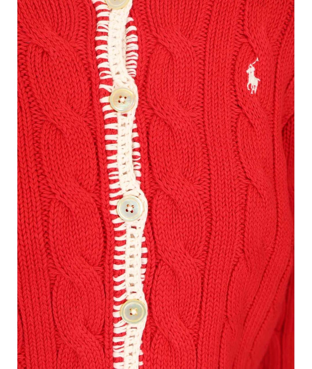 POLO RALPH LAUREN Красный хлопковый кардиган, фото 5