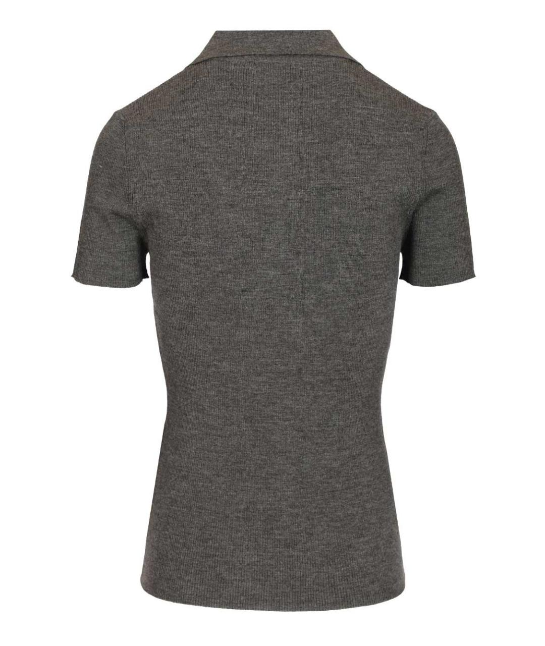 MAX MARA Серая шерстяная футболка, фото 2