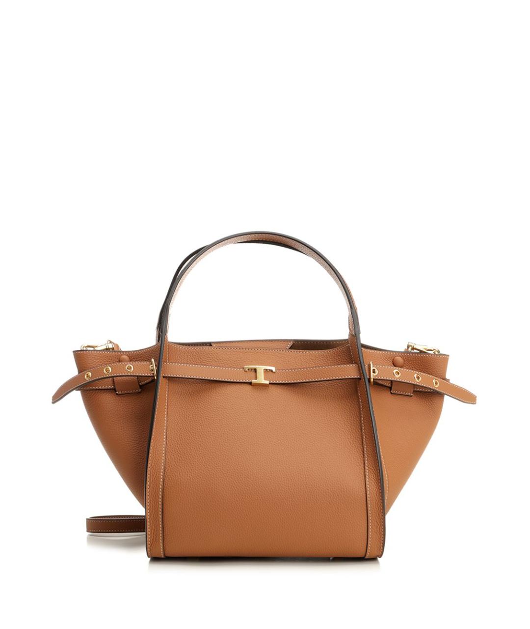 TOD'S Коричневая кожаная сумка тоут, фото 1