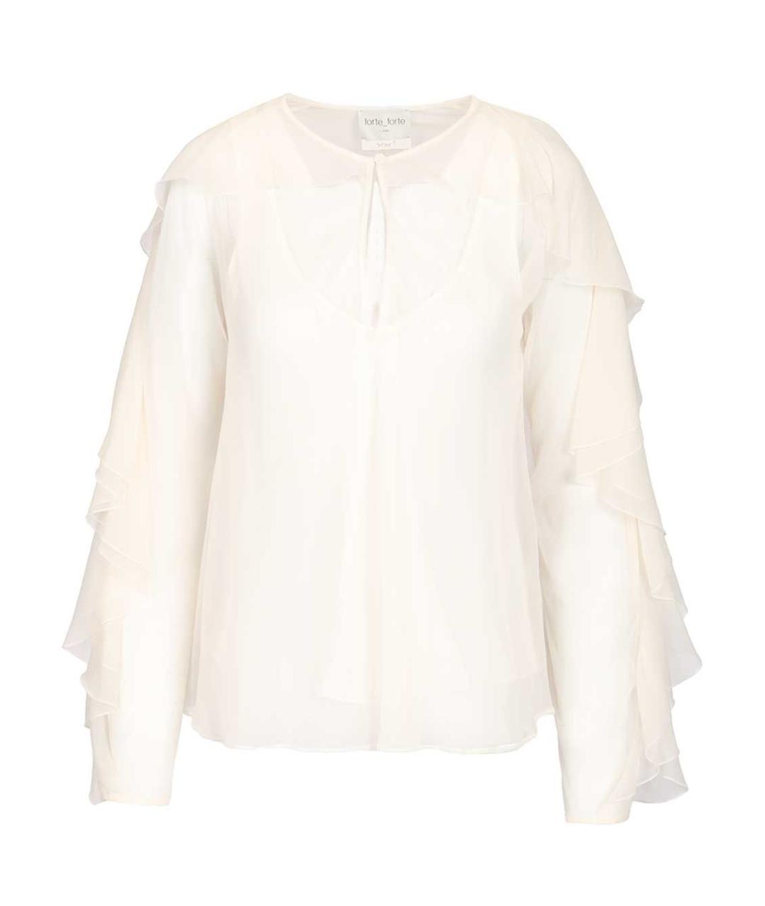 FORTE FORTE Белая полиэстеровая блузы, фото 1