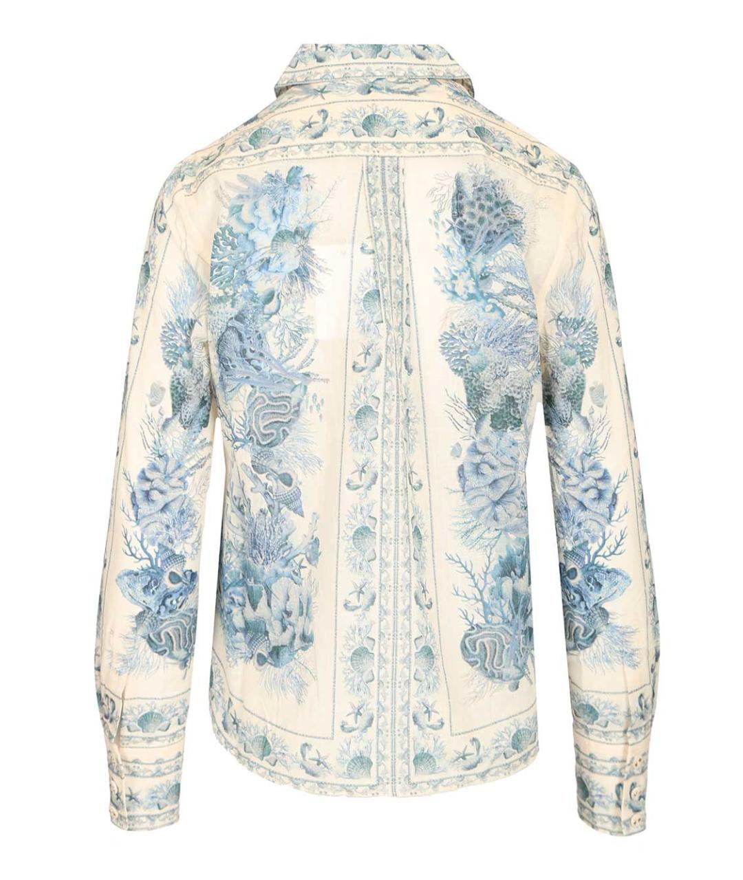 ZIMMERMANN Голубая хлопковая рубашка, фото 2