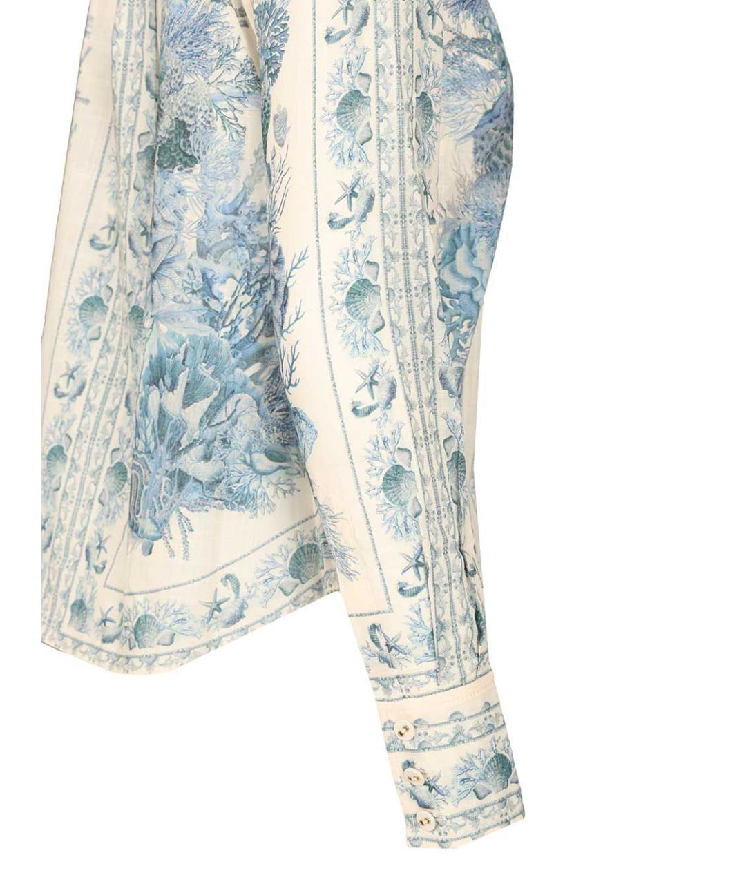 ZIMMERMANN Голубая хлопковая рубашка, фото 5