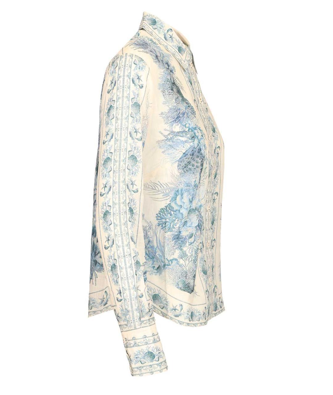 ZIMMERMANN Голубая хлопковая рубашка, фото 3