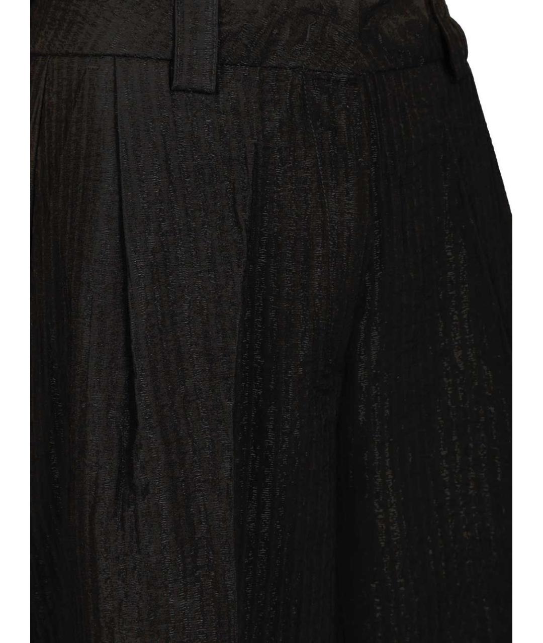 THELATEST Черные вискозные брюки широкие, фото 4