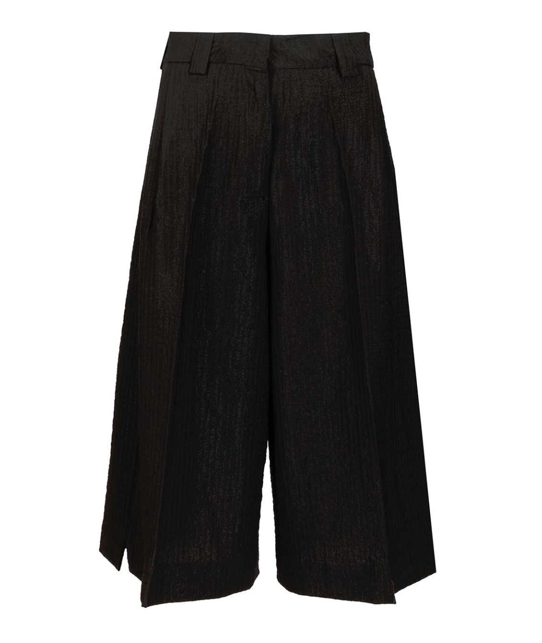 THELATEST Черные вискозные брюки широкие, фото 1