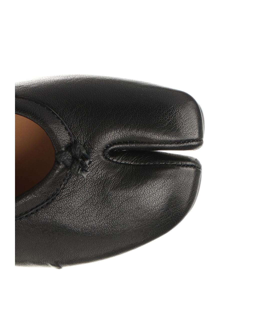 MAISON MARGIELA Черные кожаные туфли, фото 4