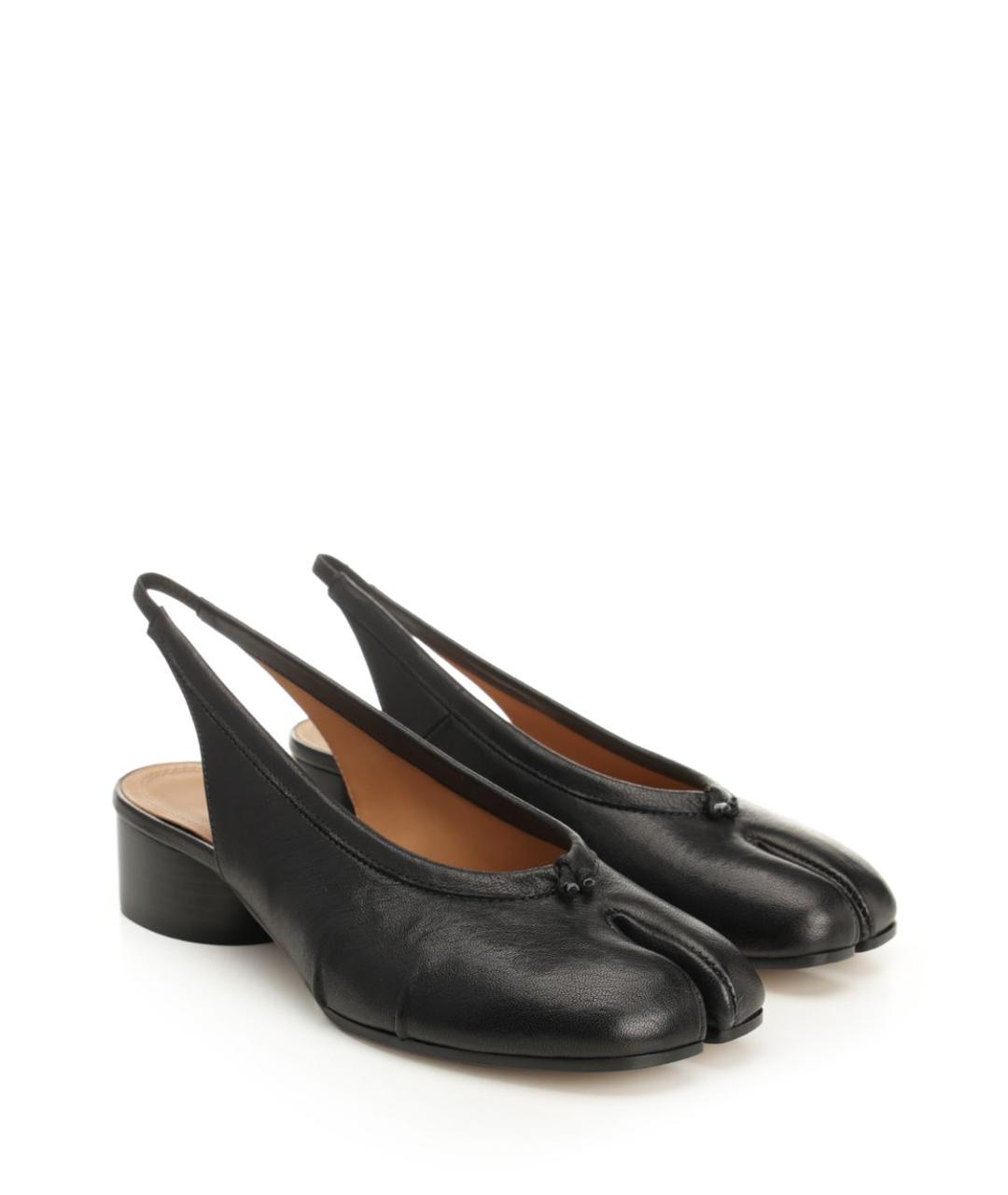 MAISON MARGIELA Черные кожаные туфли, фото 2