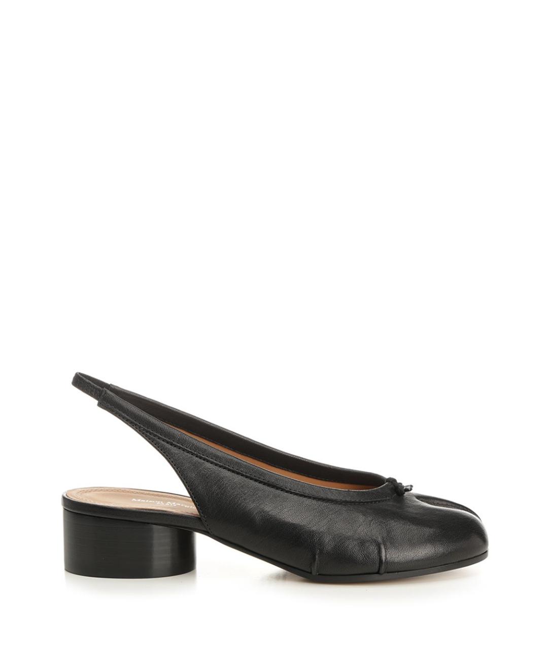 MAISON MARGIELA Черные кожаные туфли, фото 1