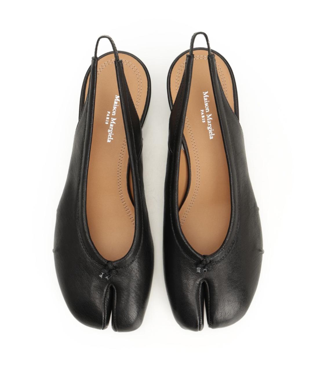 MAISON MARGIELA Черные кожаные туфли, фото 5
