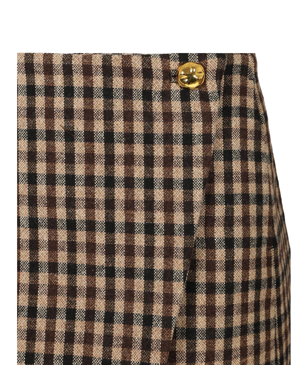 GANNI Мульти шерстяная юбка миди, фото 4