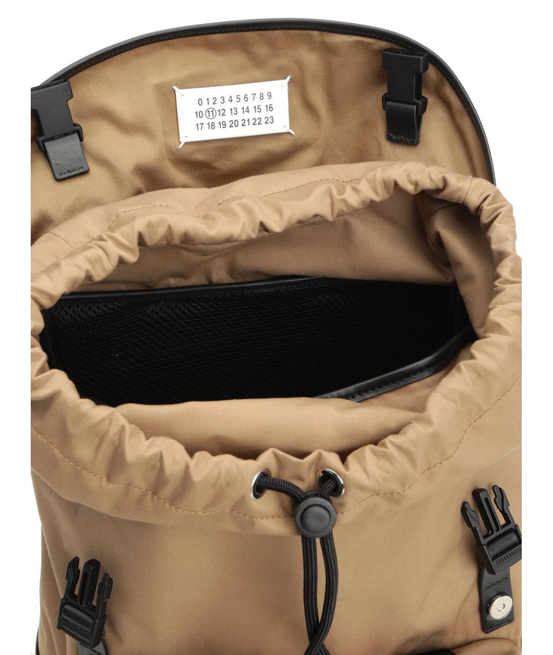 MAISON MARGIELA Бежевый тканевый рюкзак, фото 4