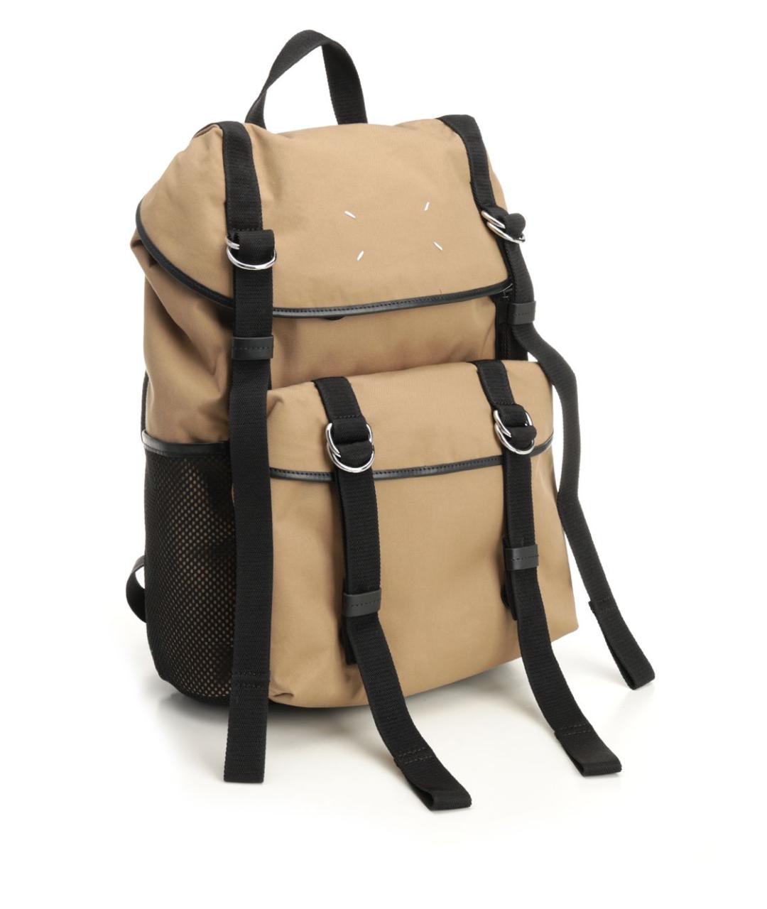 MAISON MARGIELA Бежевый тканевый рюкзак, фото 2
