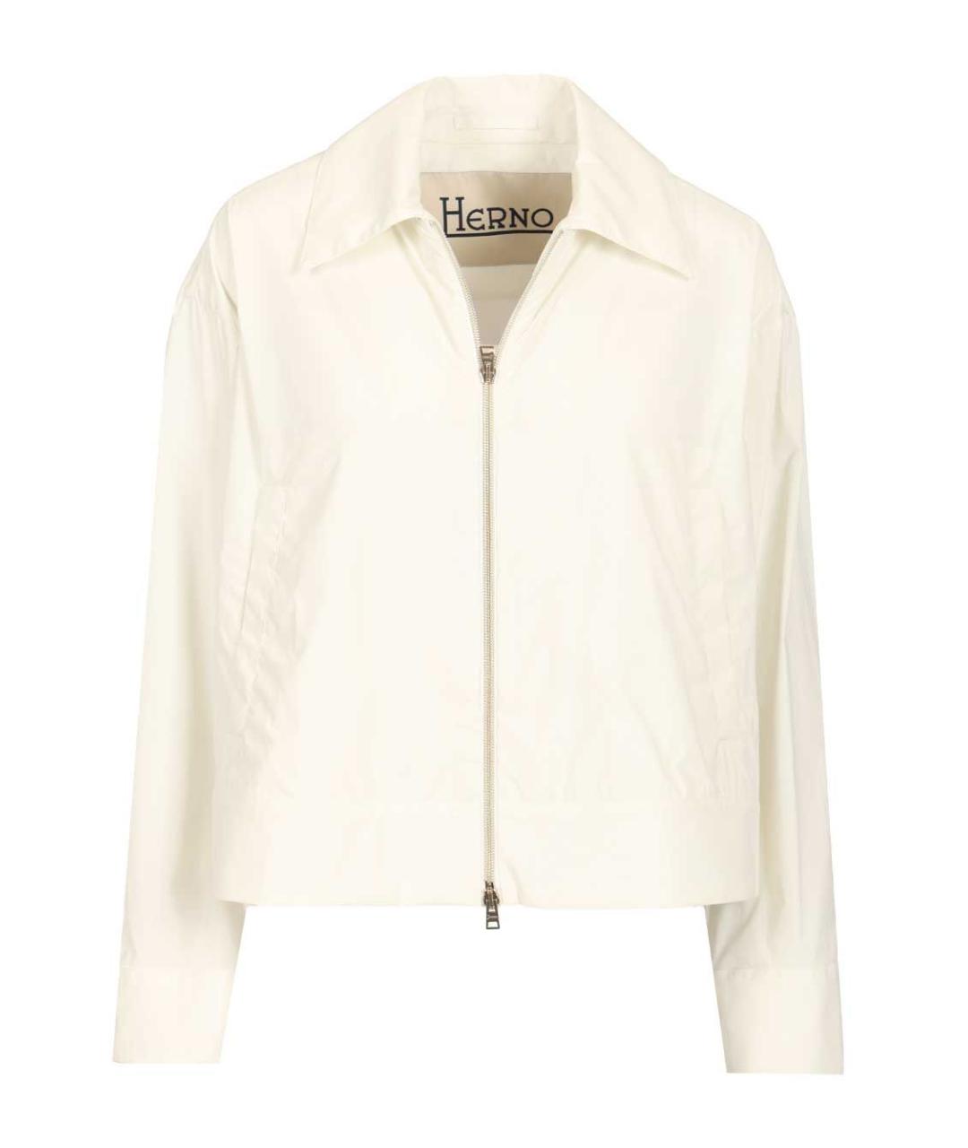 HERNO Белая полиамидовая куртка, фото 1