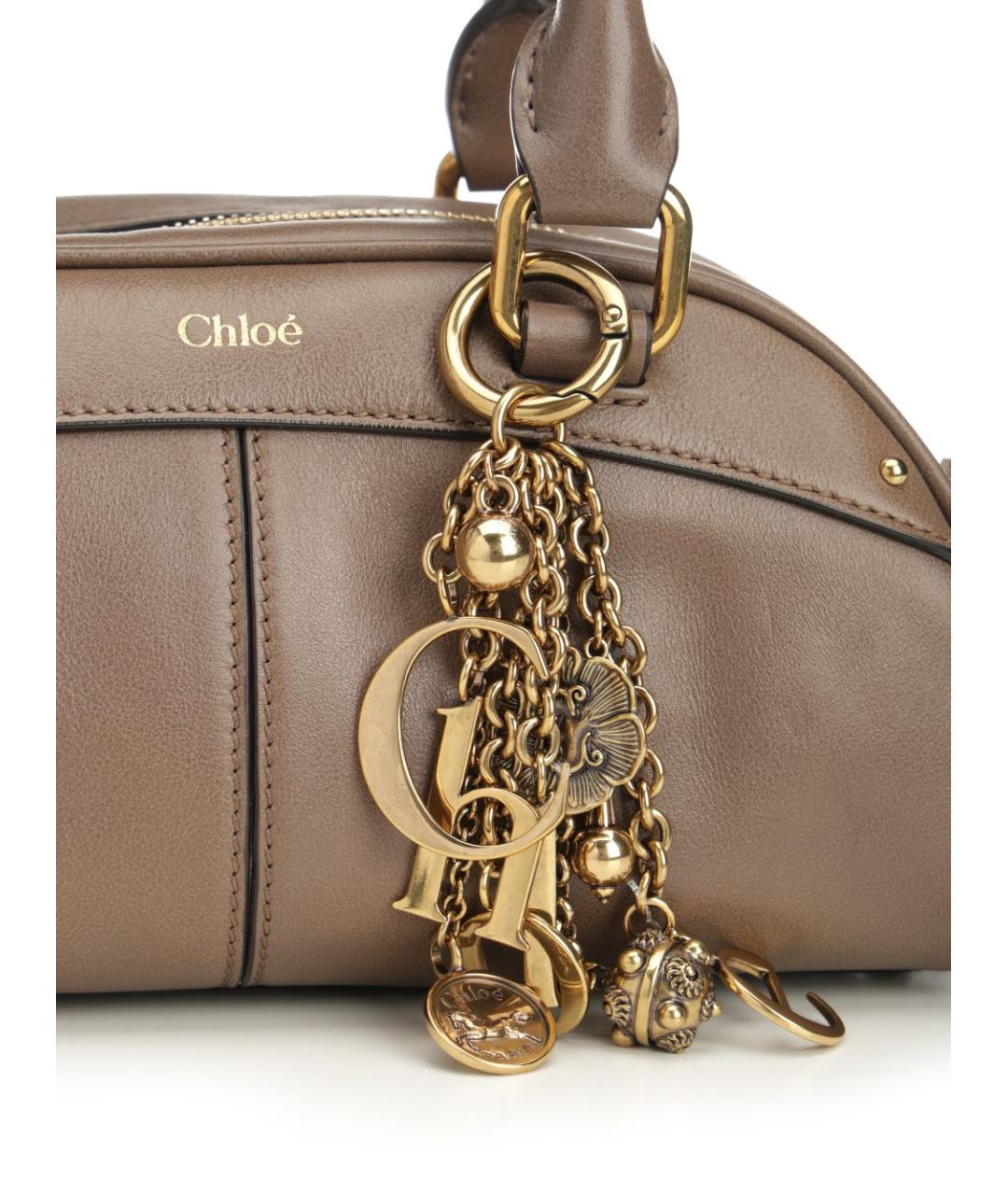 CHLOE Коричневая кожаная сумка тоут, фото 5