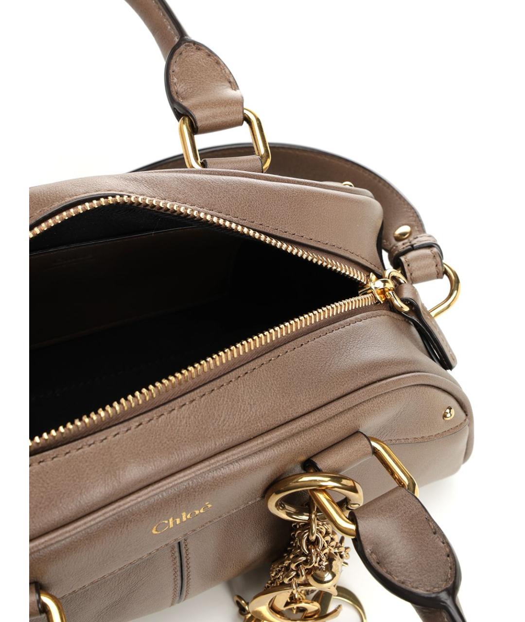 CHLOE Коричневая кожаная сумка тоут, фото 4