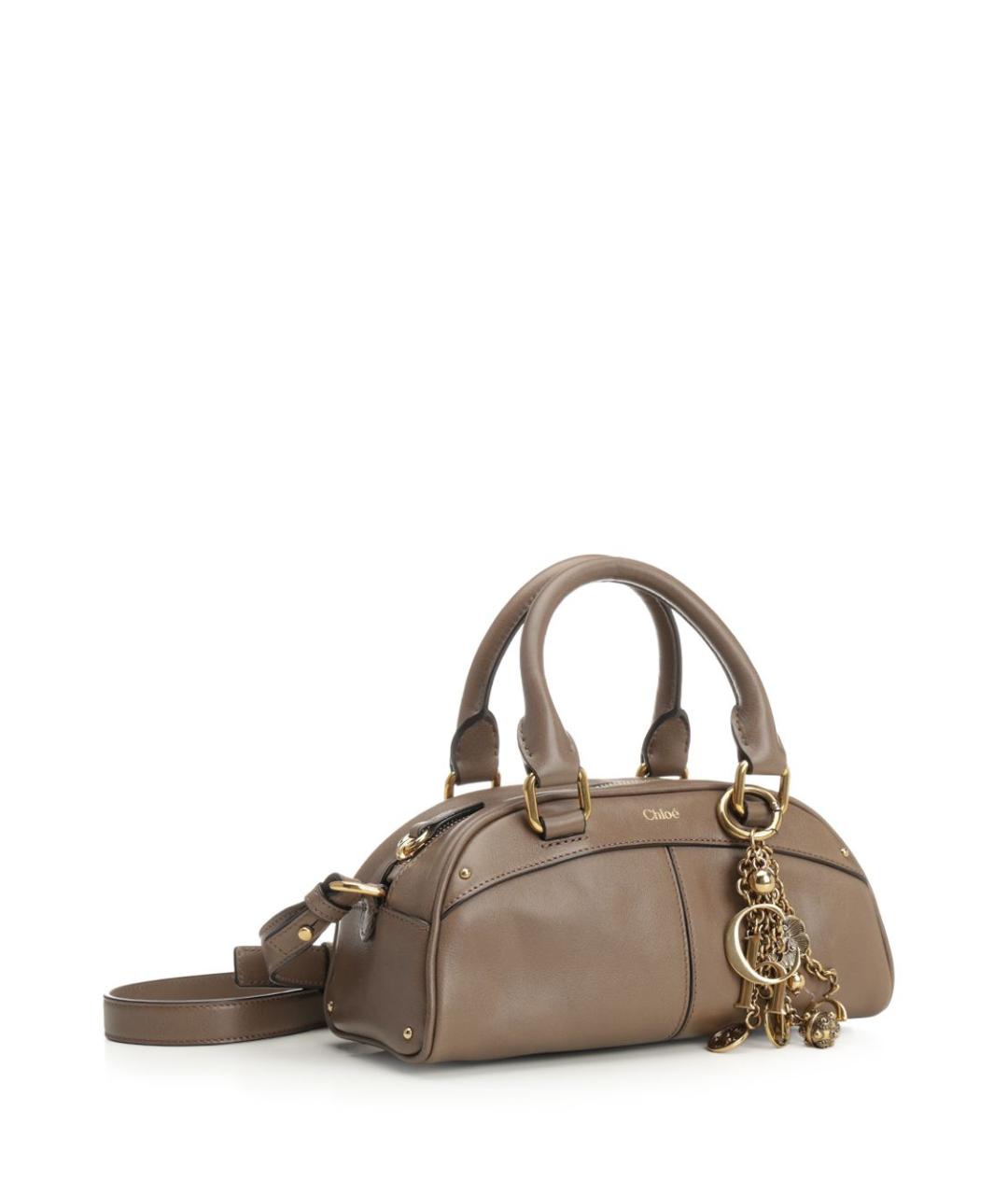 CHLOE Коричневая кожаная сумка тоут, фото 2