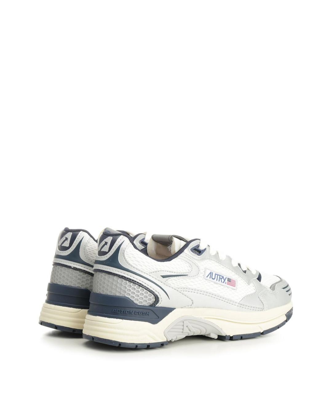 AUTRY Серебряные текстильные кроссовки, фото 3