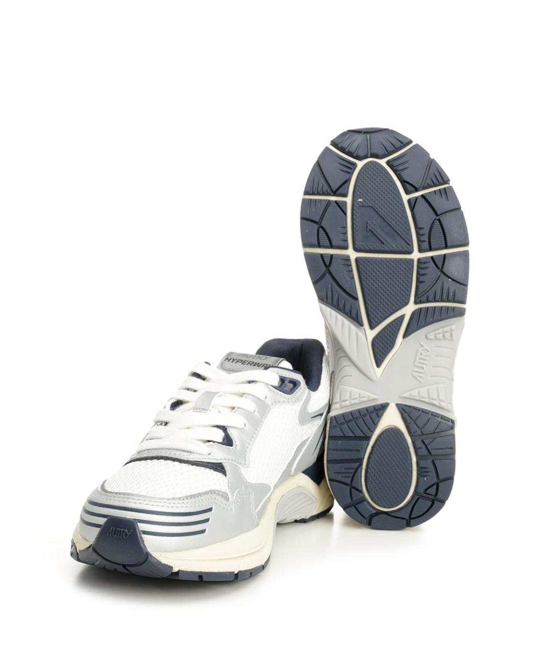 AUTRY Серебряные текстильные кроссовки, фото 5