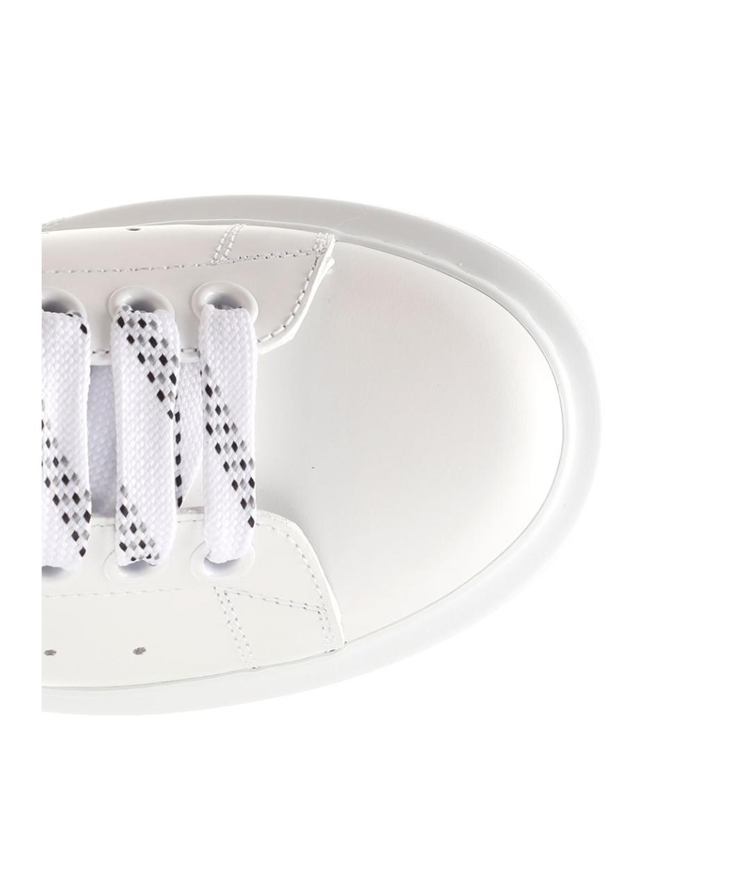 ALEXANDER MCQUEEN Белые кожаные кроссовки, фото 4