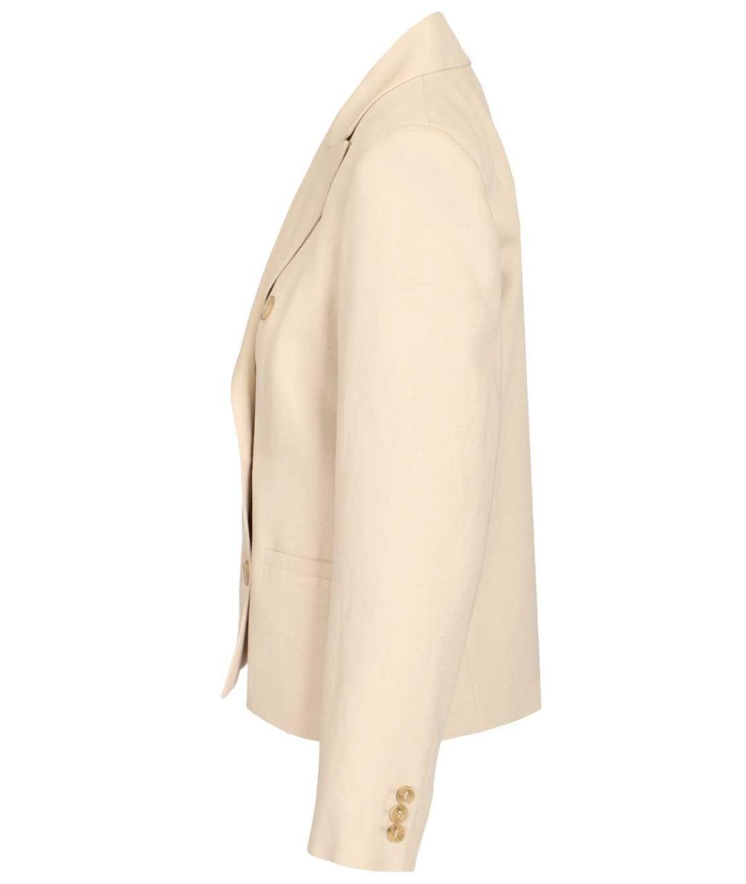 WEEKEND MAX MARA Бежевый вискозный жакет/пиджак, фото 3
