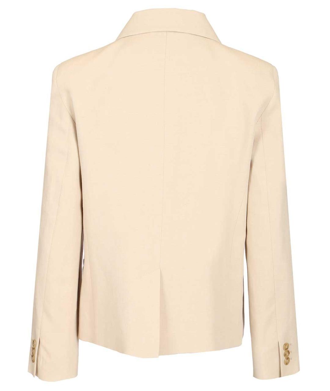 WEEKEND MAX MARA Бежевый вискозный жакет/пиджак, фото 2