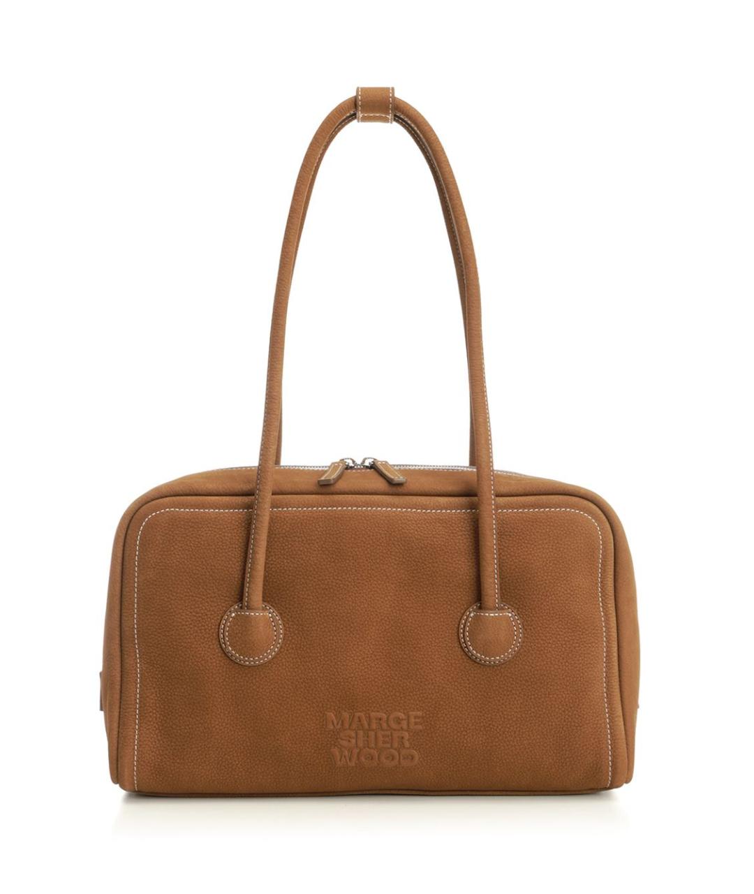 MARGESHERWOOD Коричневая кожаная сумка через плечо, фото 1