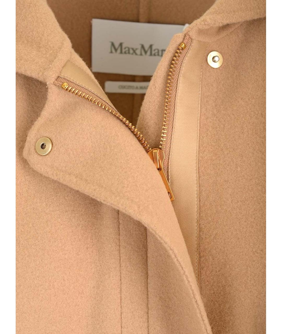MAX MARA Бежевое шерстяное пальто, фото 4