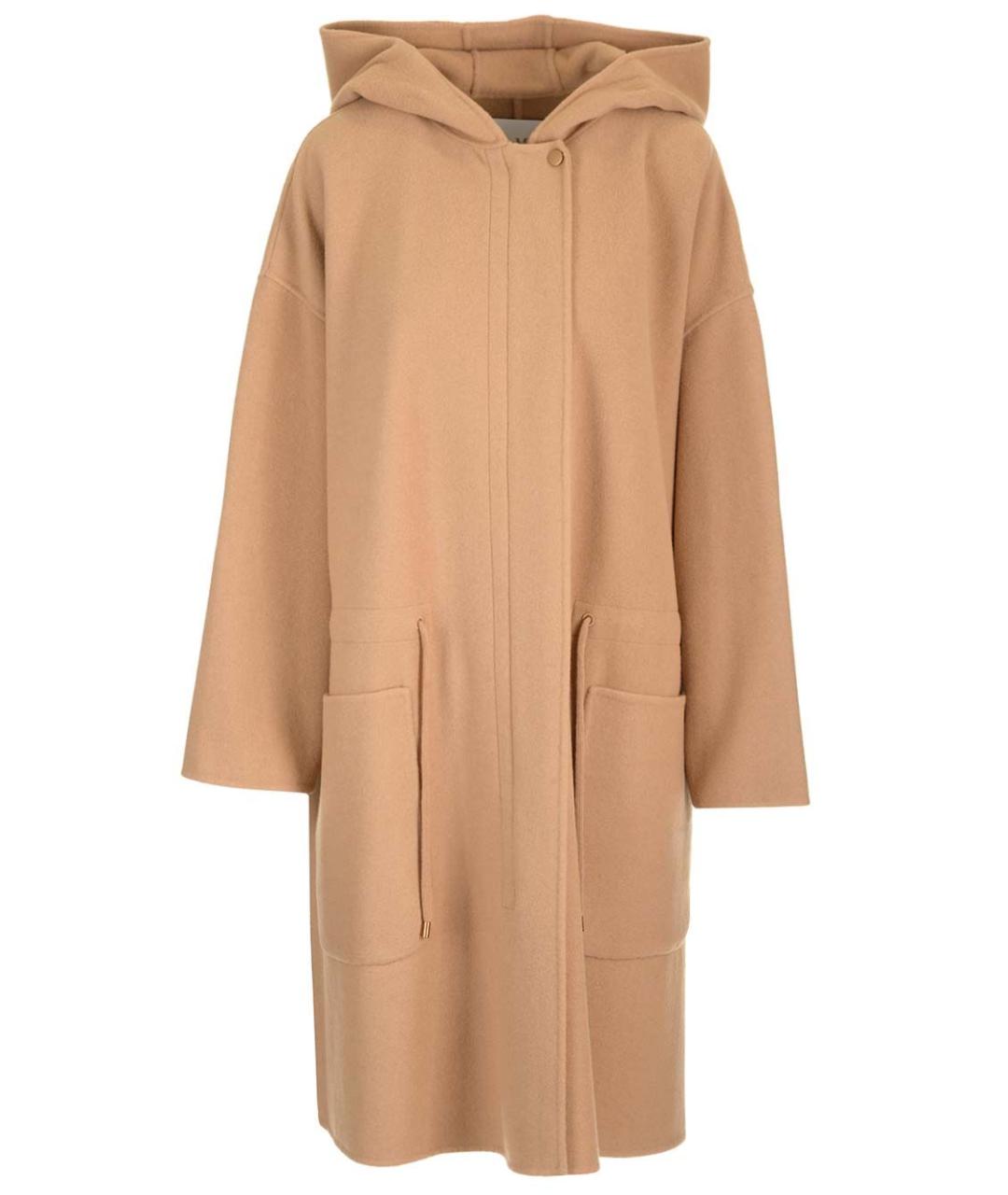 MAX MARA Бежевое шерстяное пальто, фото 1