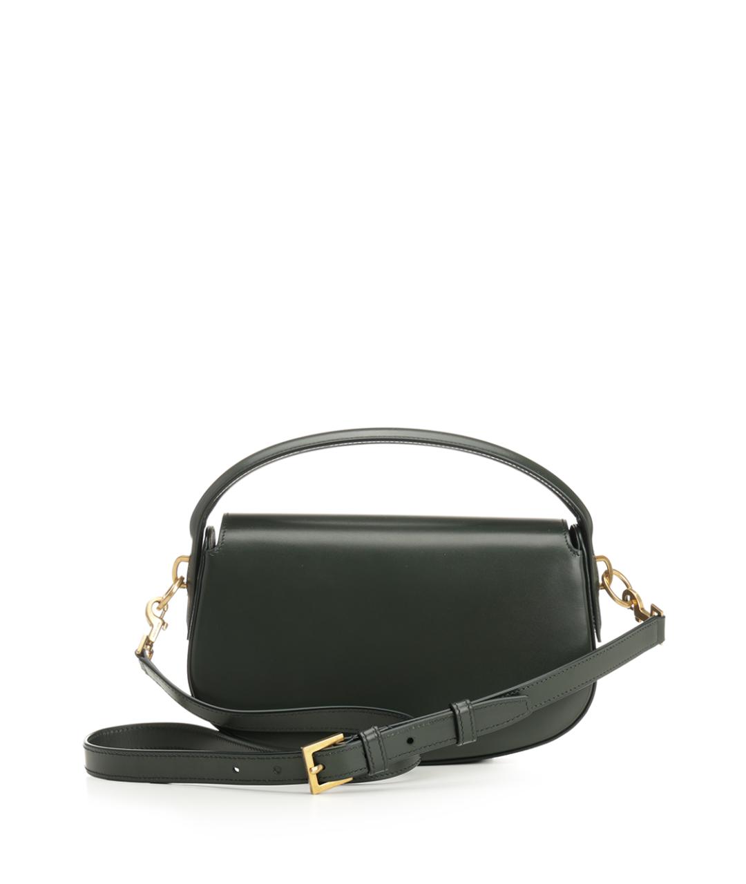 SAINT LAURENT Зеленая кожаная сумка через плечо, фото 3
