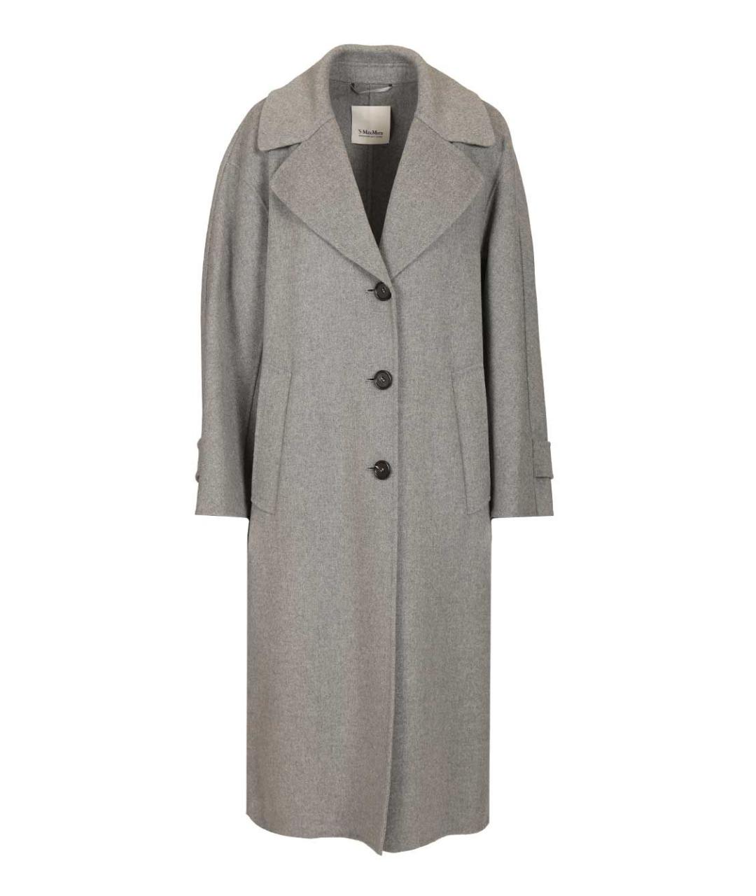 'S MAX MARA Серое шерстяное пальто, фото 1