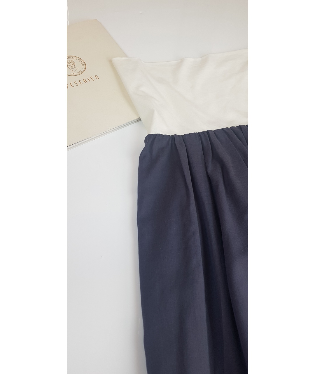 PESERICO Серая хлопковая юбка макси, фото 2