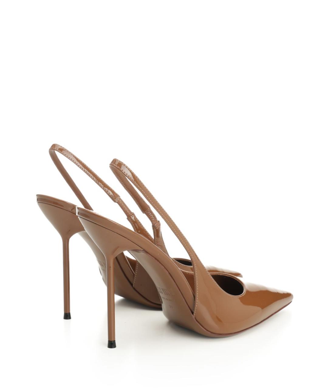 PARIS TEXAS Бежевые туфли из лакированной кожи, фото 3