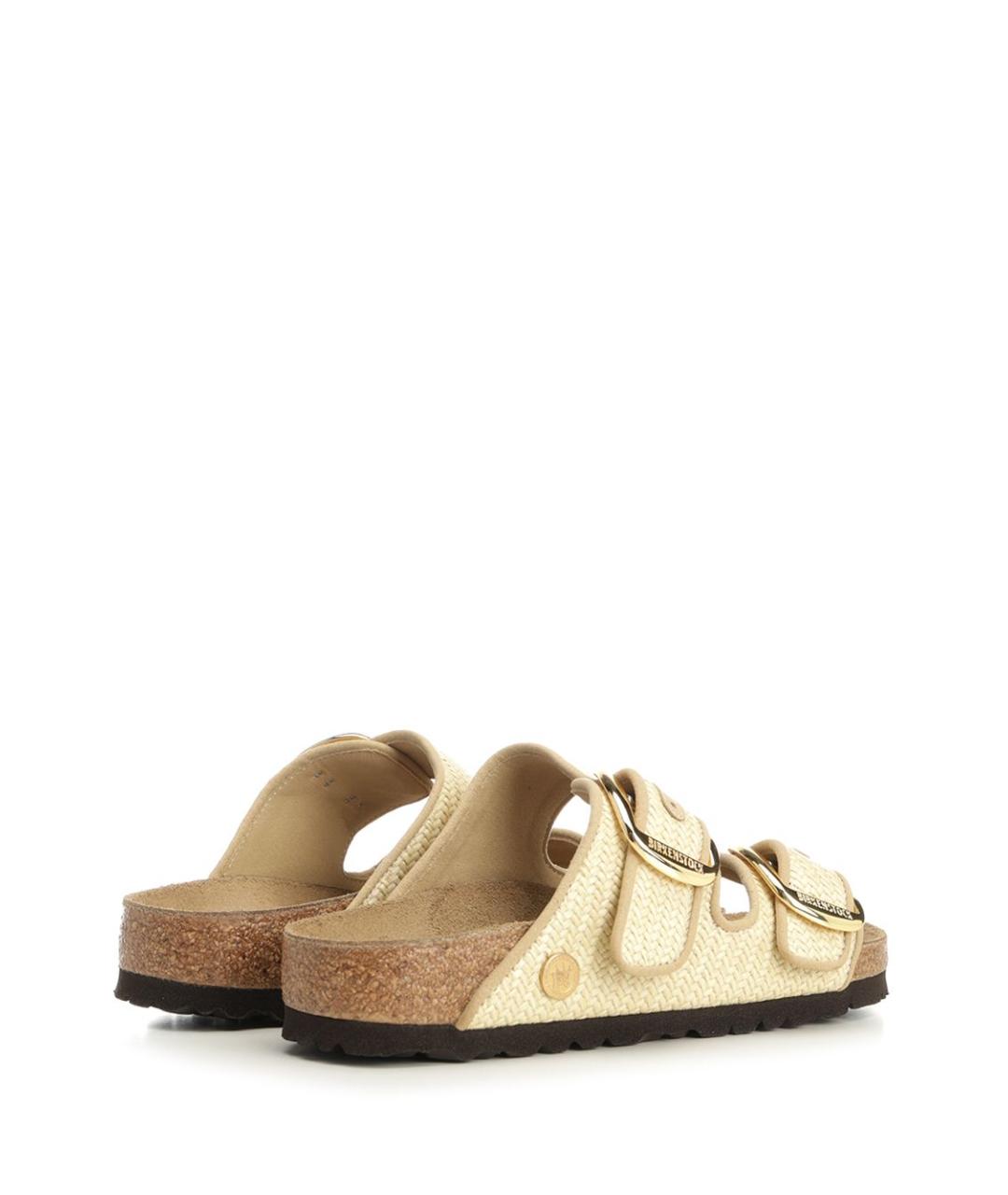 BIRKENSTOCK Бежевые текстильные сандалии, фото 3