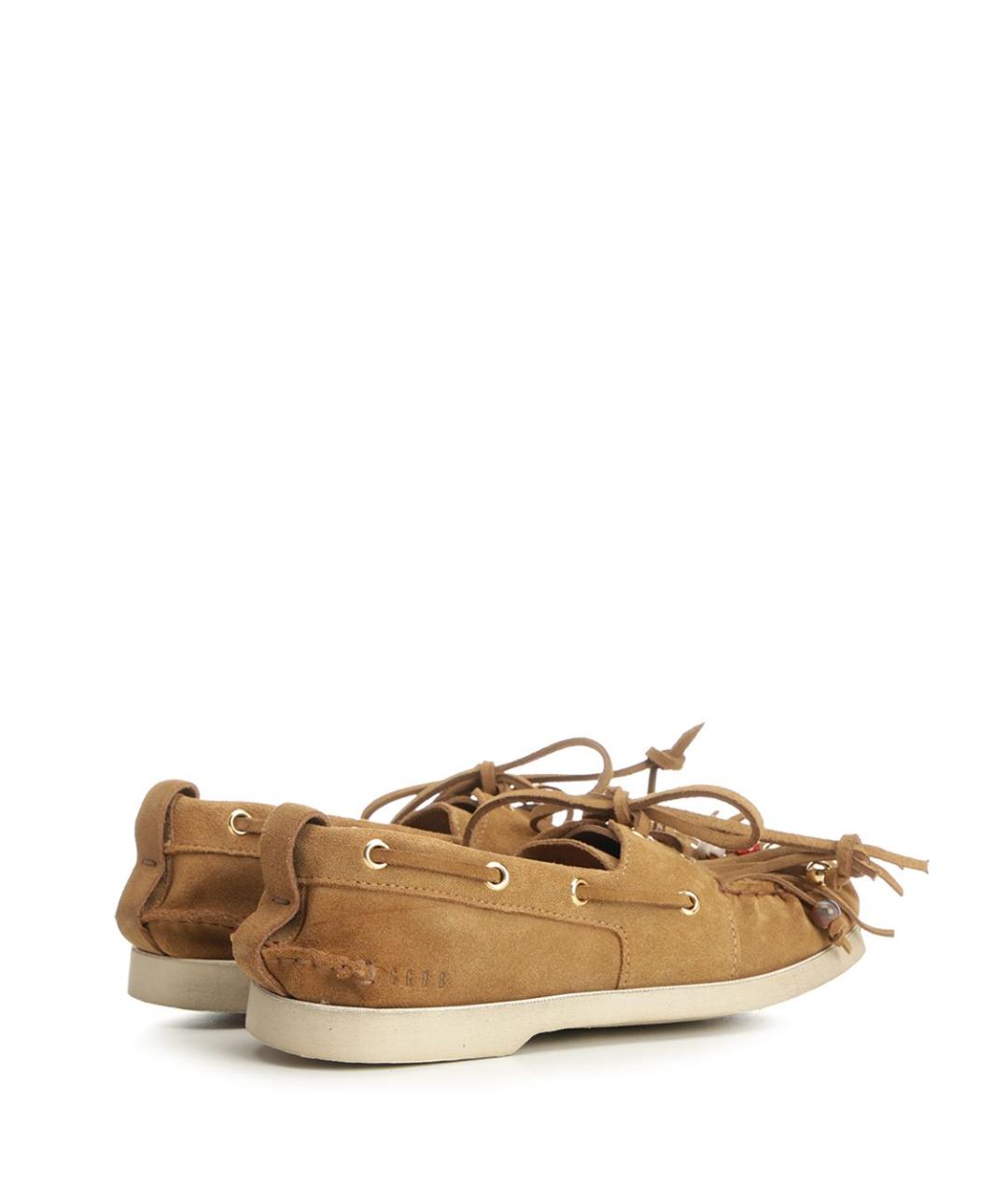 GOLDEN GOOSE DELUXE BRAND Коричневые замшевые мокасины, фото 3