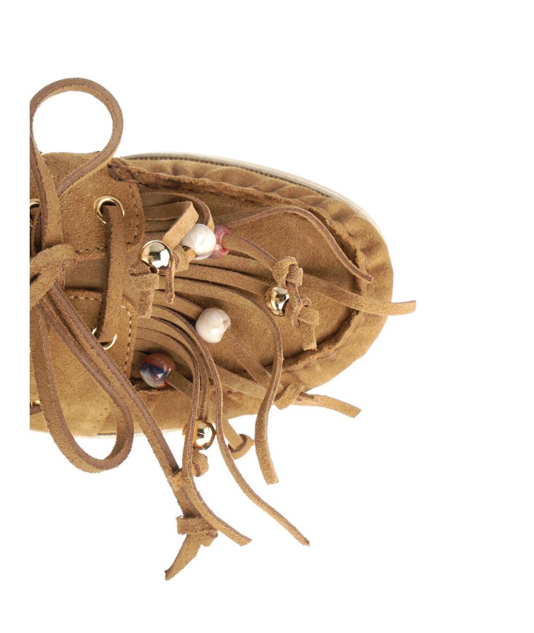 GOLDEN GOOSE DELUXE BRAND Коричневые замшевые мокасины, фото 4