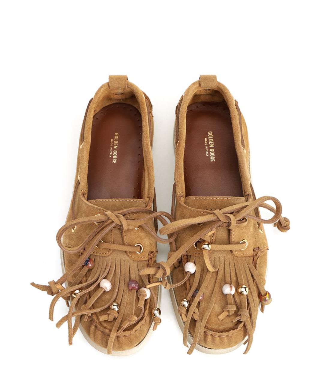 GOLDEN GOOSE DELUXE BRAND Коричневые замшевые мокасины, фото 5