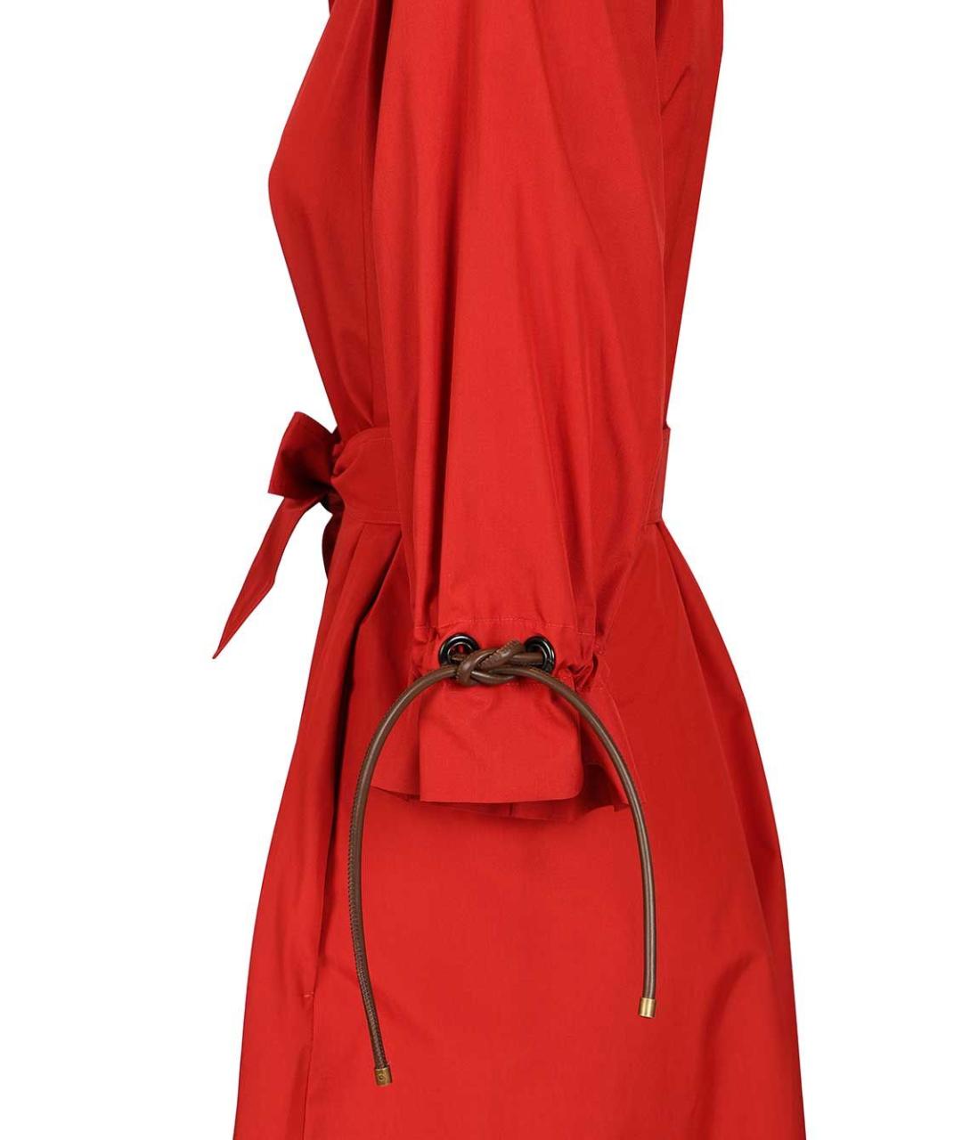 MAX MARA Красное хлопковое повседневное платье, фото 5